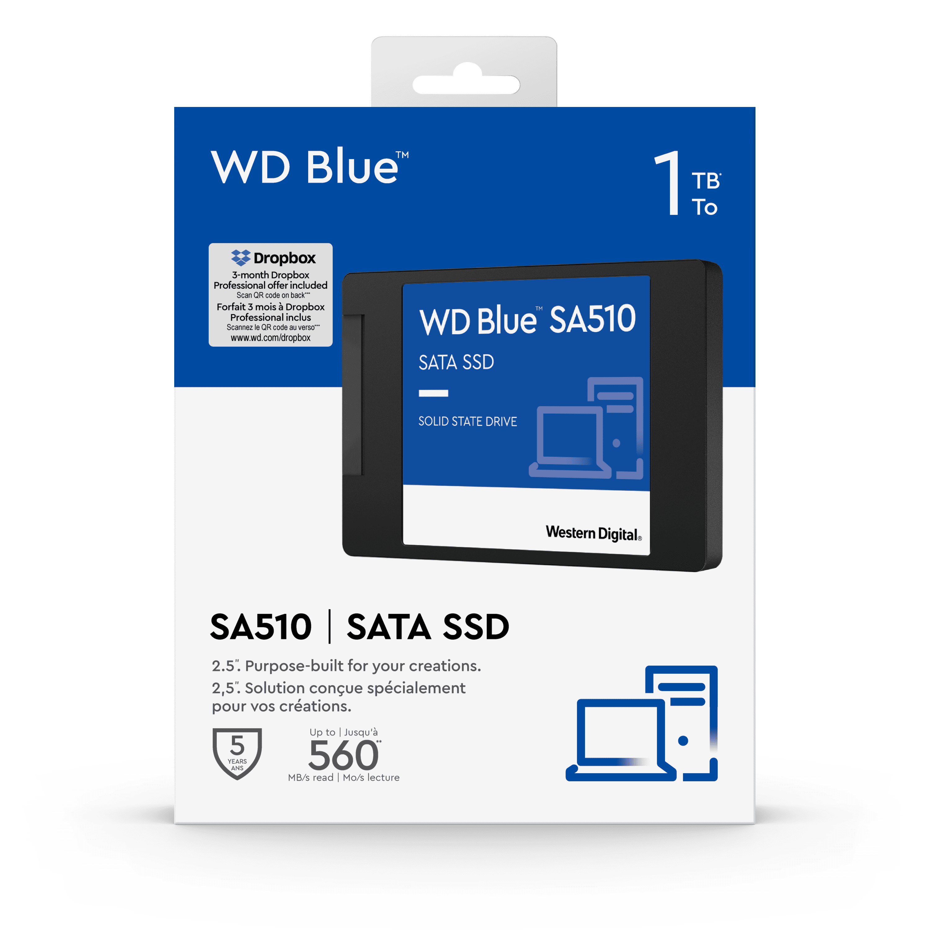 WD Blue 1TB SA510 SATA Internal Solid State Drive SSD - WDBB8H0010BNC