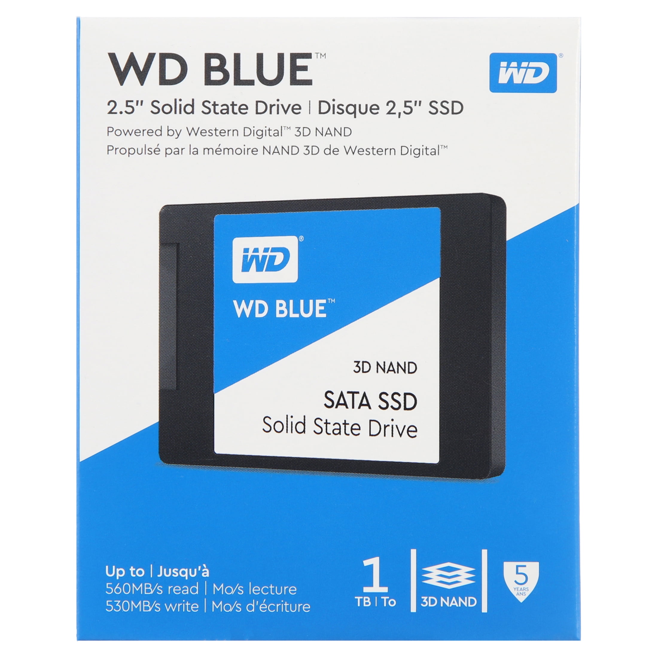 grænse cilia tema WD Blue 2.5-Inch 3D NAND SATA SSD 1TB - WDBNCE0010PNC-WRSN - Walmart.com