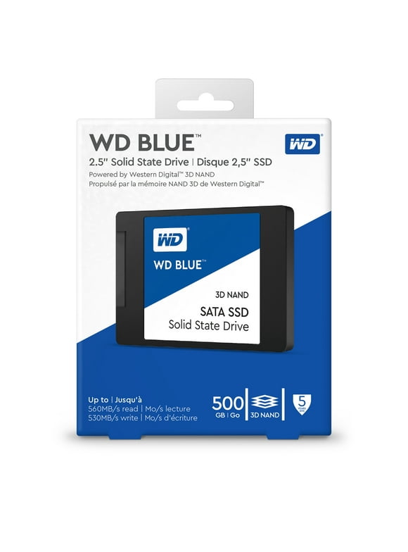 WD Blue 2.5-Inch 3D NAND SATA SSD 500GB - WDBNCE5000PNC-WRSN