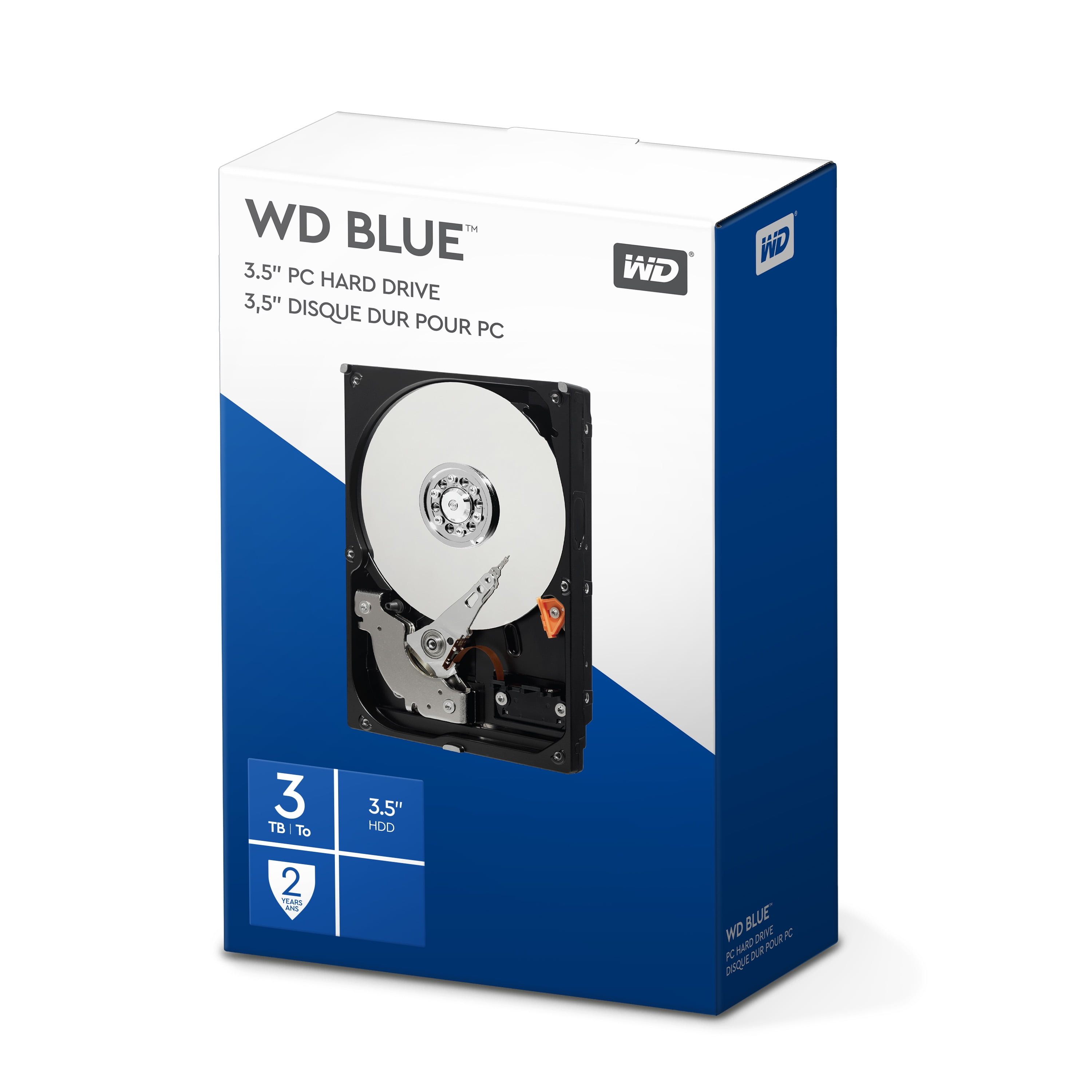 WD Blue 3TB PC Hard Drive - 5400 RPM Class, SATA 6 Gb/s, 64 MB Cache, 3.5  - WDBH2D0030HNC-NRSN
