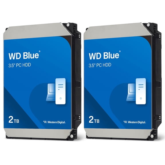 WD Blue 4TB 3.5" SATA III Internal Desktop Hard Drive, 2-Pack