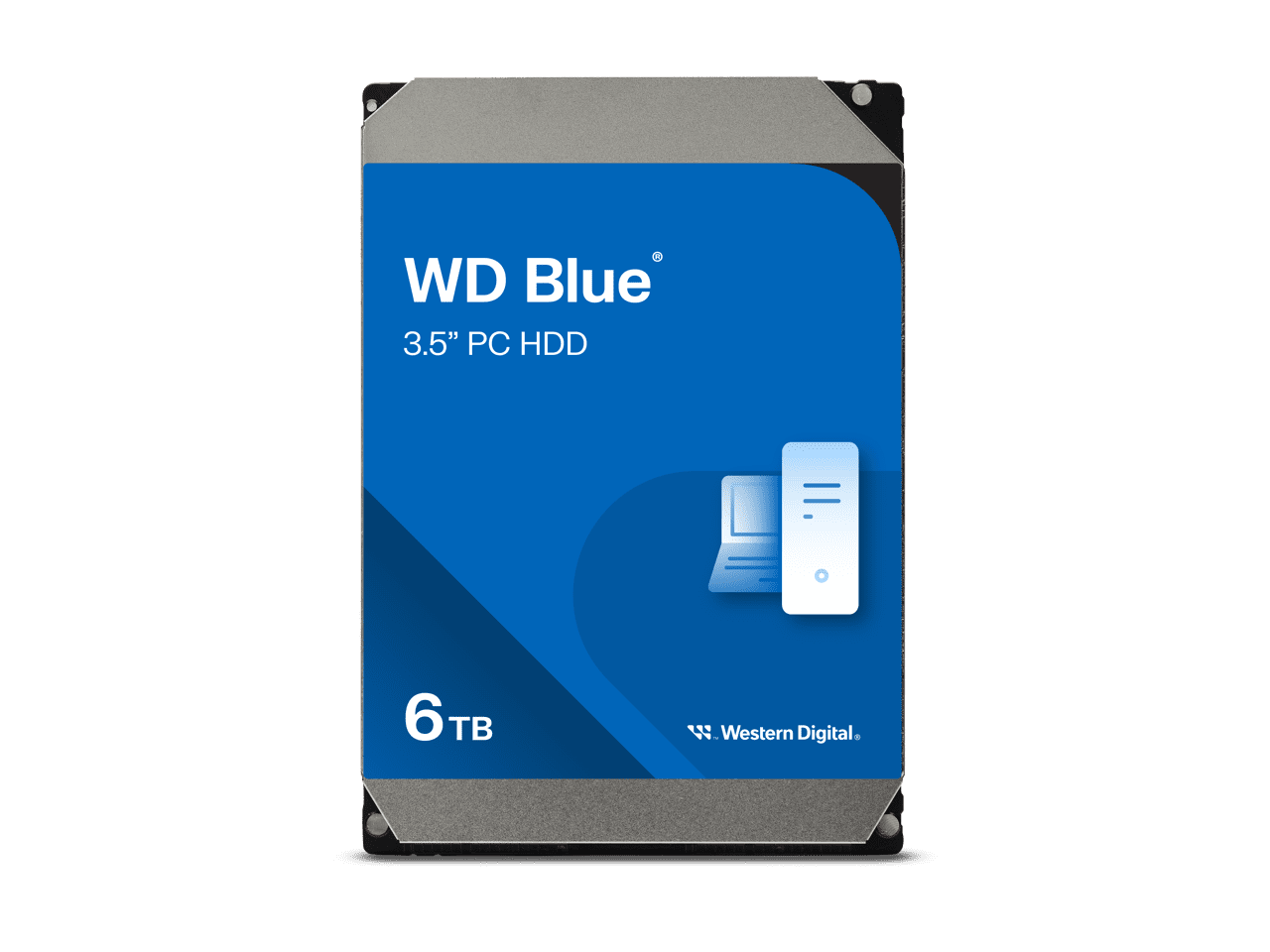 （No.3）WD Blue 3.5 SATA HDD 6TB WD60EZAZ WD Blue 6TB Internal PC Storage HD - 5400 RPM SATA 6Gb/s 256MB