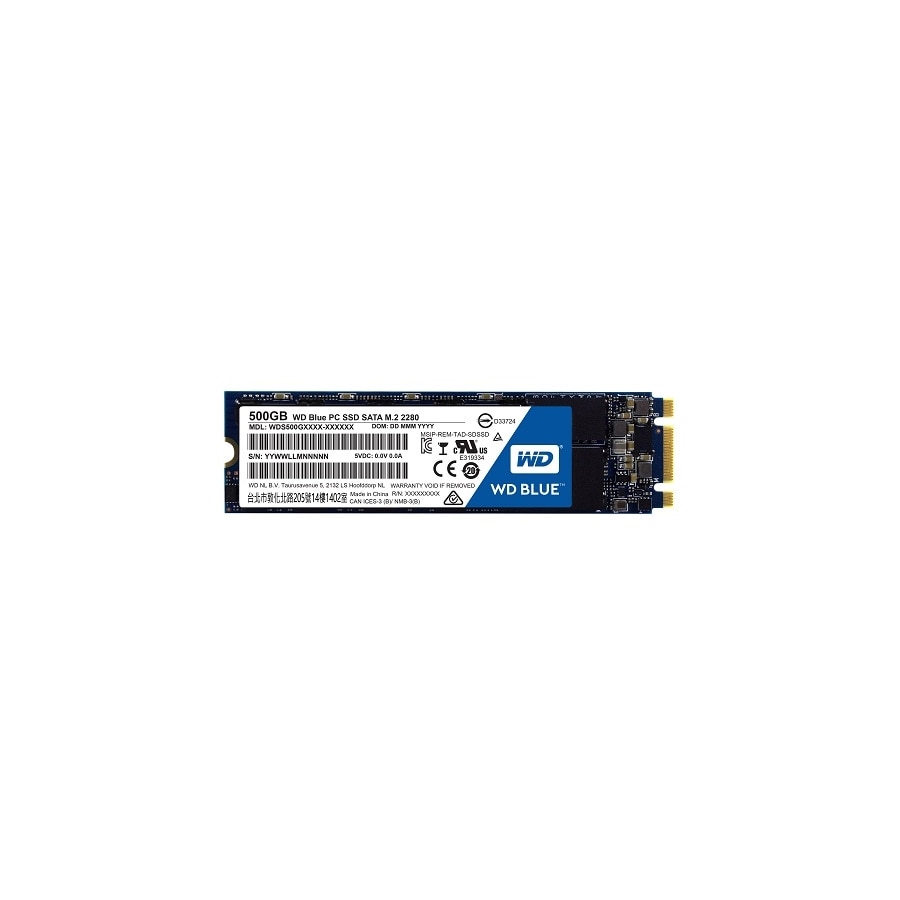 WD Blue M.2 500GB Internal SSD Solid State Drive - SATA 6Gb/s - WDS500G1B0B - image 1 of 2