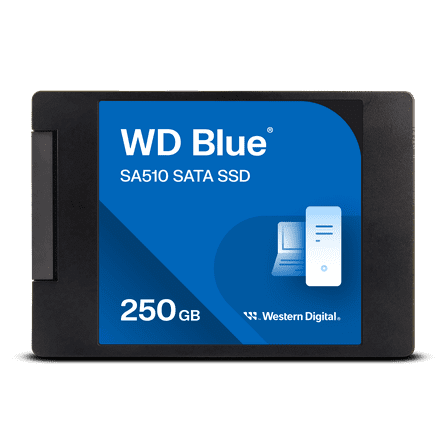 Western Digital 250GB WD Blue SA510 SATA SSD, Internal 2.5”/7mm Cased Solid State Drive - WDS250G3B0A-00AXR0