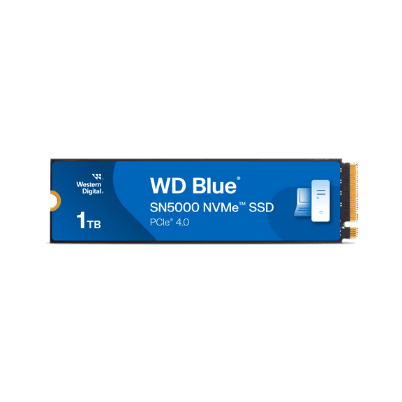 Western Digital WD Blue SN5000 1TB NVMe SSD, PCIe Gen 4.0, Up to 5150MB/s Read Speeds
