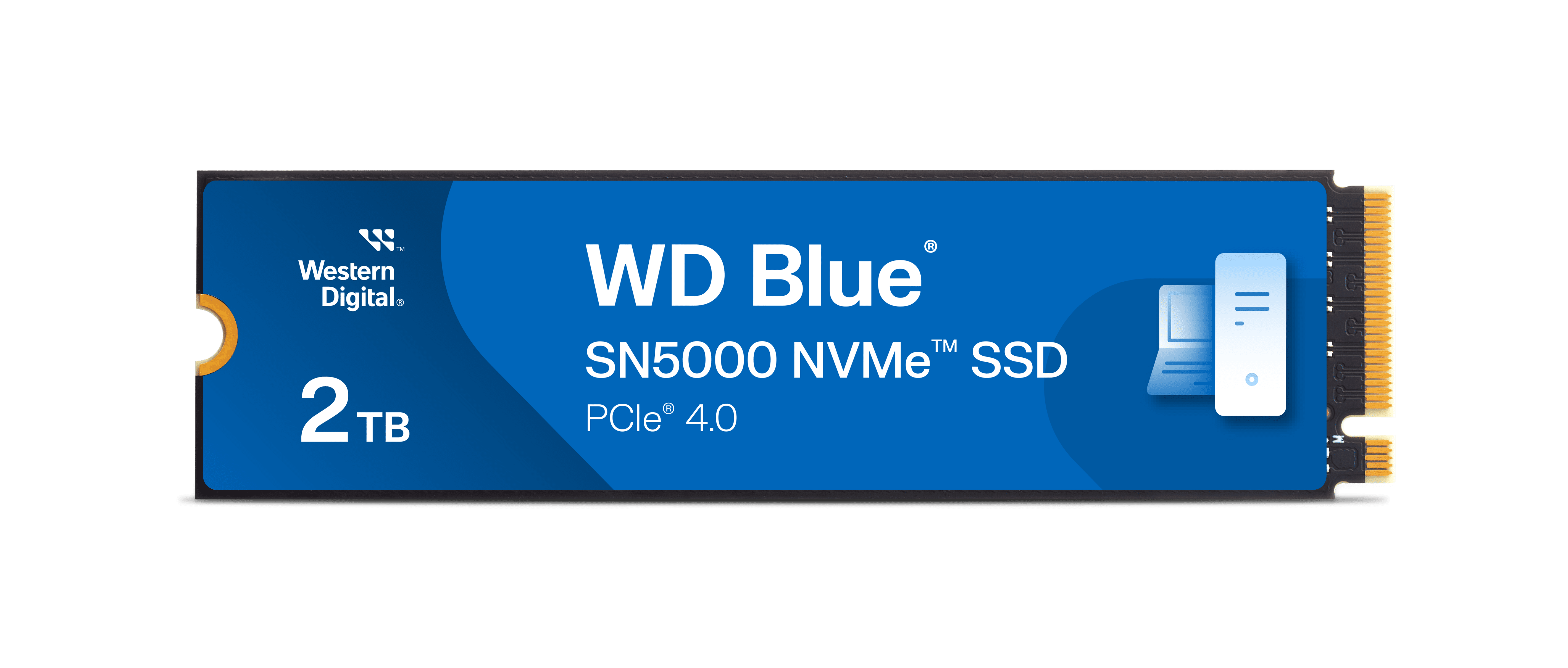 【M.2 SSD】2TB WD Blue SN5000 Western Digital 2TB WD Blue SN5000 NVMe SSD, Internal Solid