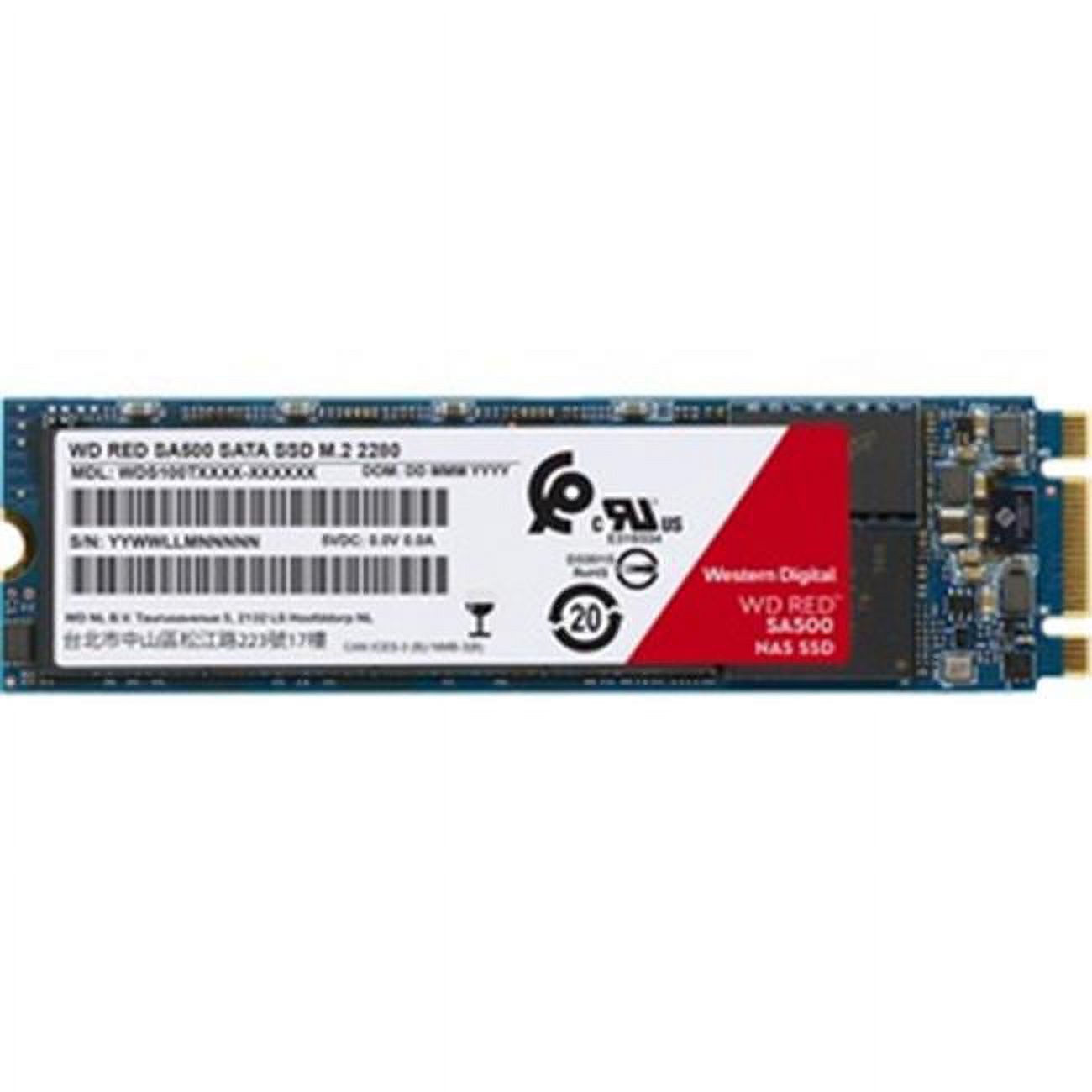 WD Bulk  Bulk SA500 SATA Solid State Drive - Red - 1TB