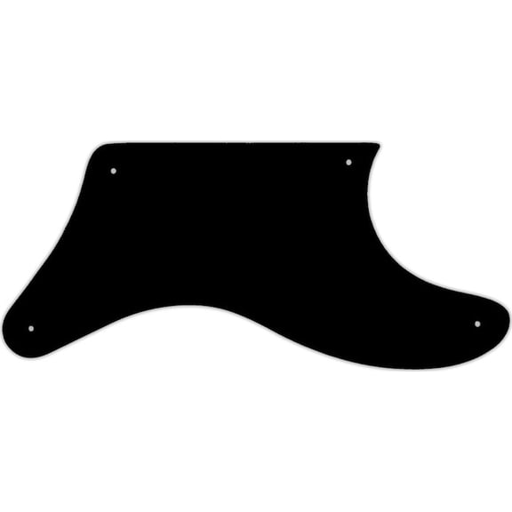 WD Custom Pickguard For Fender Cabronita Precision Bass #01 Black