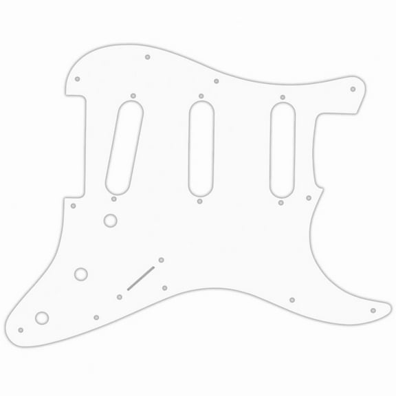 WD Custom Pickguard For Fender Stratocaster #02 White