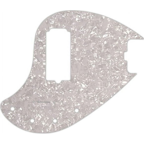 WD Custom Pickguard For Music Man 5 String StingRay 5-H Through Neck Bass #28 White Pearl/White/Blac