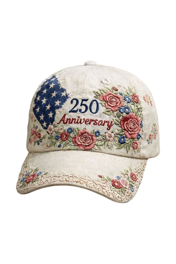 250th Anniversary Commemorative Baseball Cap 21.7-23.6in Adjustable Patriotic Sun Hat for Outdoor Spring Summer Activities