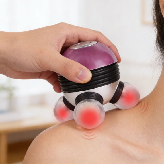 WD-Forest 3.9" Mini Vibrating Massager with LED Cordless Handheld Massager for Travel & Home Use