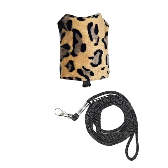 WD-Forest 4.5in Reptile Harness & Leash Set Adjustable Chest Strap for Small Reptiles (Lizards Geckos) Bee Print Outdoor Traction Rope