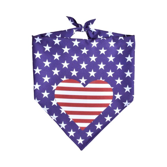 WD-Forest 4th of July Pet Bandana Patriotic Triangle Scarf Washable Adjustable Dog Cat Kerchief for Independence Day Memorial Day