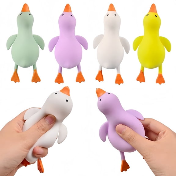 WD-Forest 5.1" Duck Shaped Squeeze Toy Slow Rising TPR Stress Relief Toy Funny Fidget Squishy for Adult Decompression & Relaxation