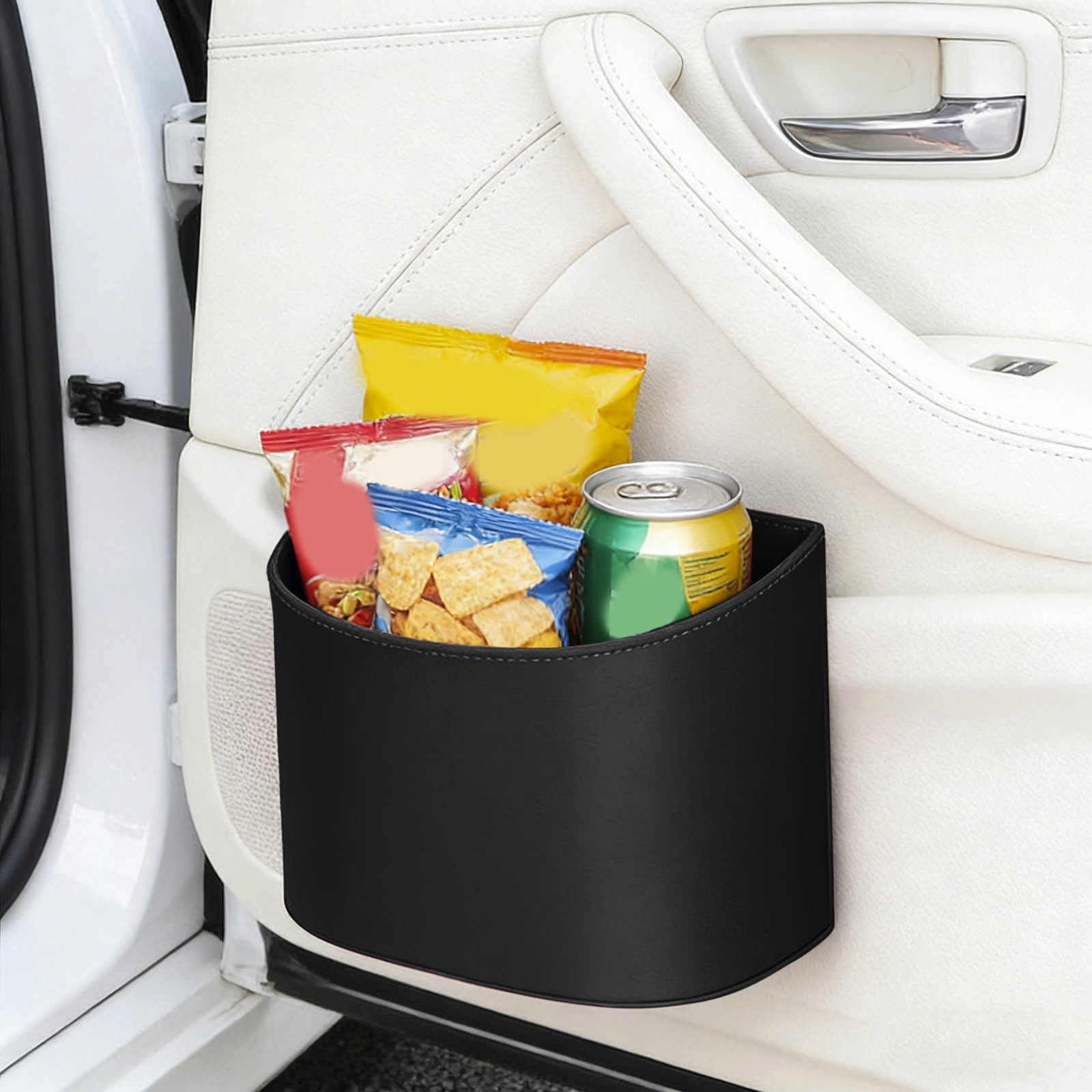 WD-Forest Faux Leather Car Storage Box Multifunctional Back Seat ...