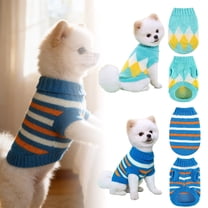 WD-Forest Grid Dog Sweaters for Small Medium Dogs - Ultra Soft & Warm Winter Pet Apparel Fluffy Textured Knit for Pet Dog Cat Bulldog Pug Beagles M