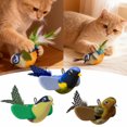 thumbnail image 1 of WD-Forest Interactive Hanging Bird Cat Toys with Chirping Sound Interactive Flying Bird Toy Set for Indoor Cats Door Hanging Kitten Exercise Play Green, 1 of 7