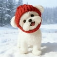 thumbnail image 1 of WD-Forest Red Knit Dog Beanie with Ear Flaps – Warm Winter Hat Cute Knitted Cat Snood Wrap for Pets Cozy Pet Hat for Cold Weather Machine Washable, 1 of 9