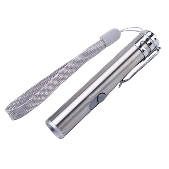WD-Forest Stainless Steel Mini LED Flashlight 3.7 in USB Rechargeable Pocket Light Portable EDC Tool for Outdoor & Daily Use