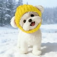 thumbnail image 1 of WD-Forest Yellow Knit Dog Beanie with Ear Flaps – Warm Winter Hat Cute Knitted Cat Snood Wrap for Pets Cozy Pet Hat for Cold Weather Machine Washable, 1 of 9