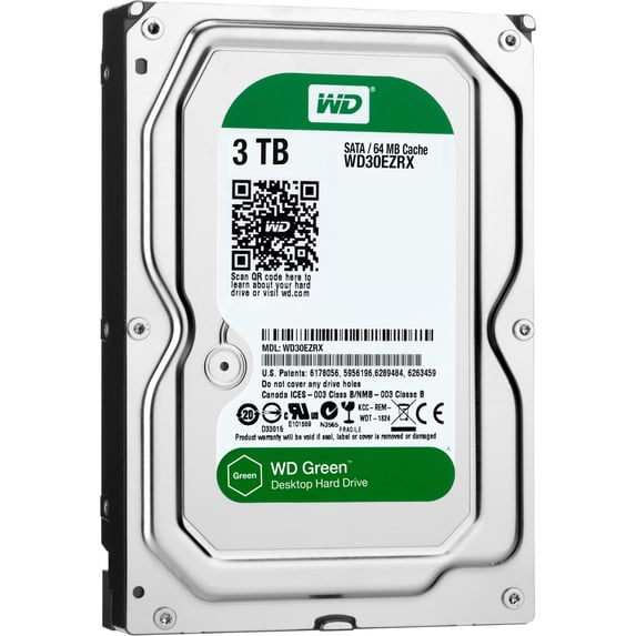 WD Green Desktop WD30EZRX 3 TB 3.5" Internal Hard Drive