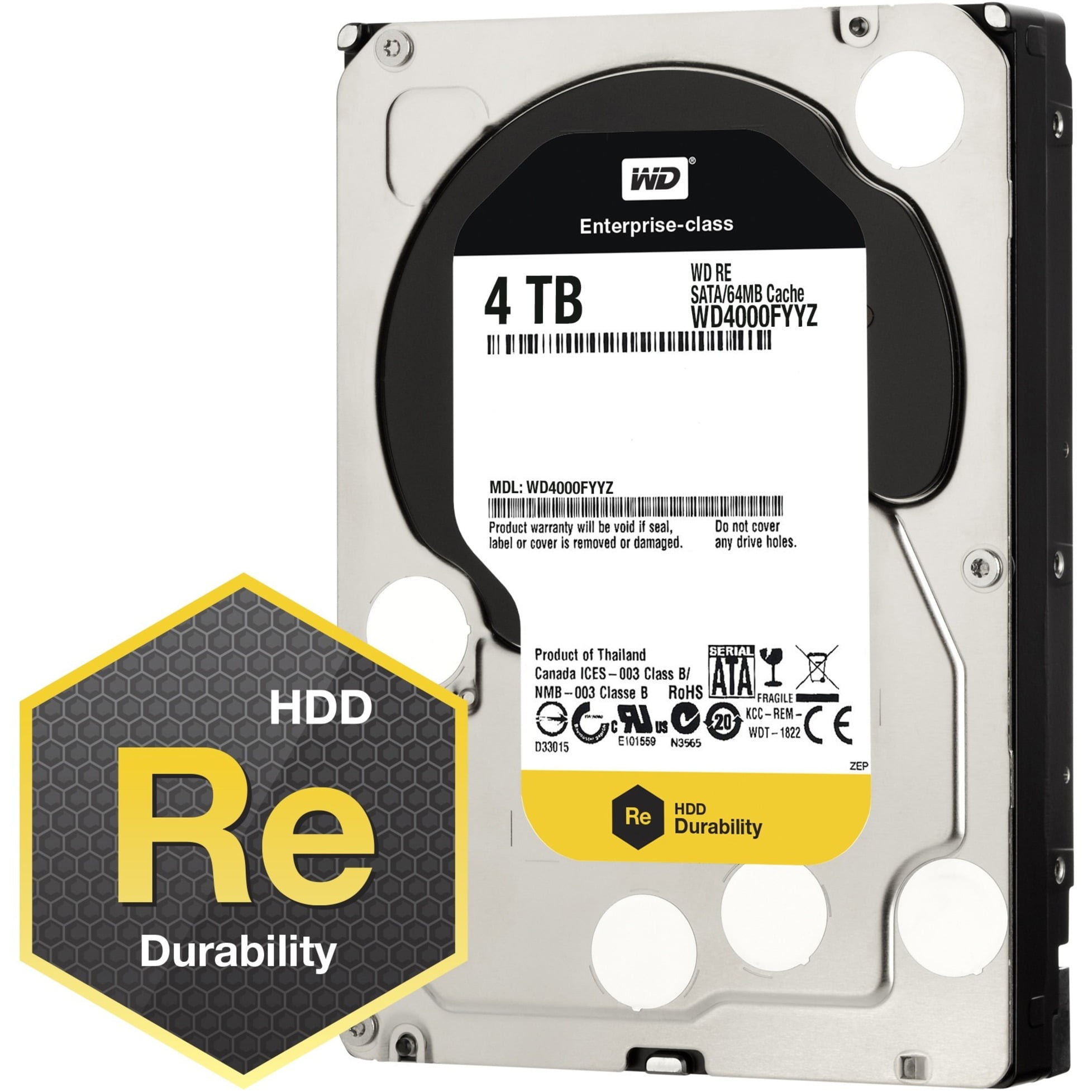 WD-IMSourcing - IMS SPARE RE WD4000FYYZ 4 TB 3.5" Internal Hard Drive - 7200rpm - 64 MB Buffer