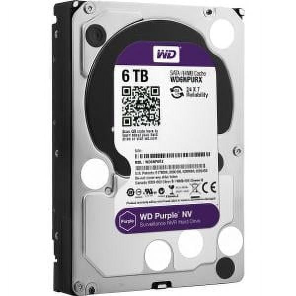 WD-IMSourcing Purple WD6NPURX 6 TB Hard Drive, 3.5" Internal, SATA (SATA/600)