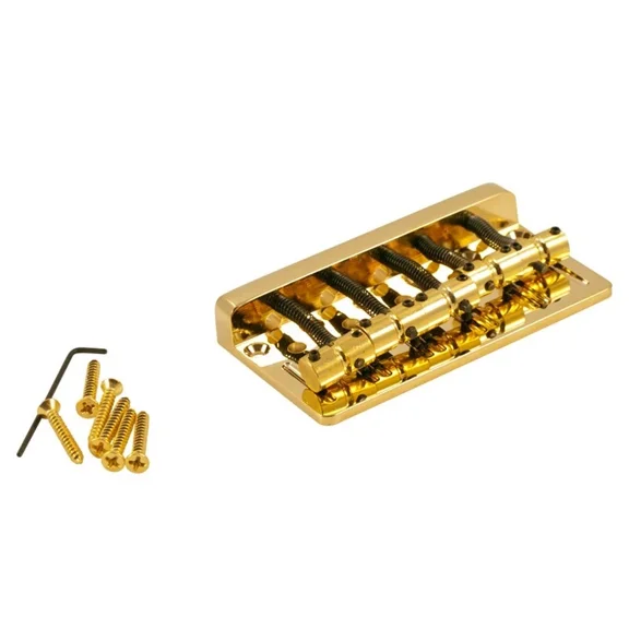 WD Music Heavy-Duty 5-String Bass Bridge, #GEB2015 - GOLD