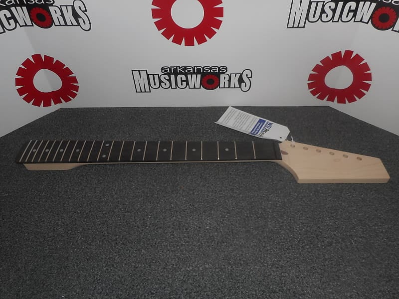 WD Music Pre-Drilled Paddle Headstock 22 Fret Neck, Fits Fender Strat, #PHNSE