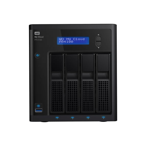 WD My Cloud PR4100 WDBNFA0400KBK - NAS server - 4 bays - 40 TB - HDD 10 TB x 4 - RAID RAID 0, 1, 5, 10, JBOD - RAM 4 GB - Gigabit Ethernet