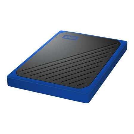 WD - My Passport Go 1TB External USB 3.0 Portable Solid State Drive - Black/Cobalt