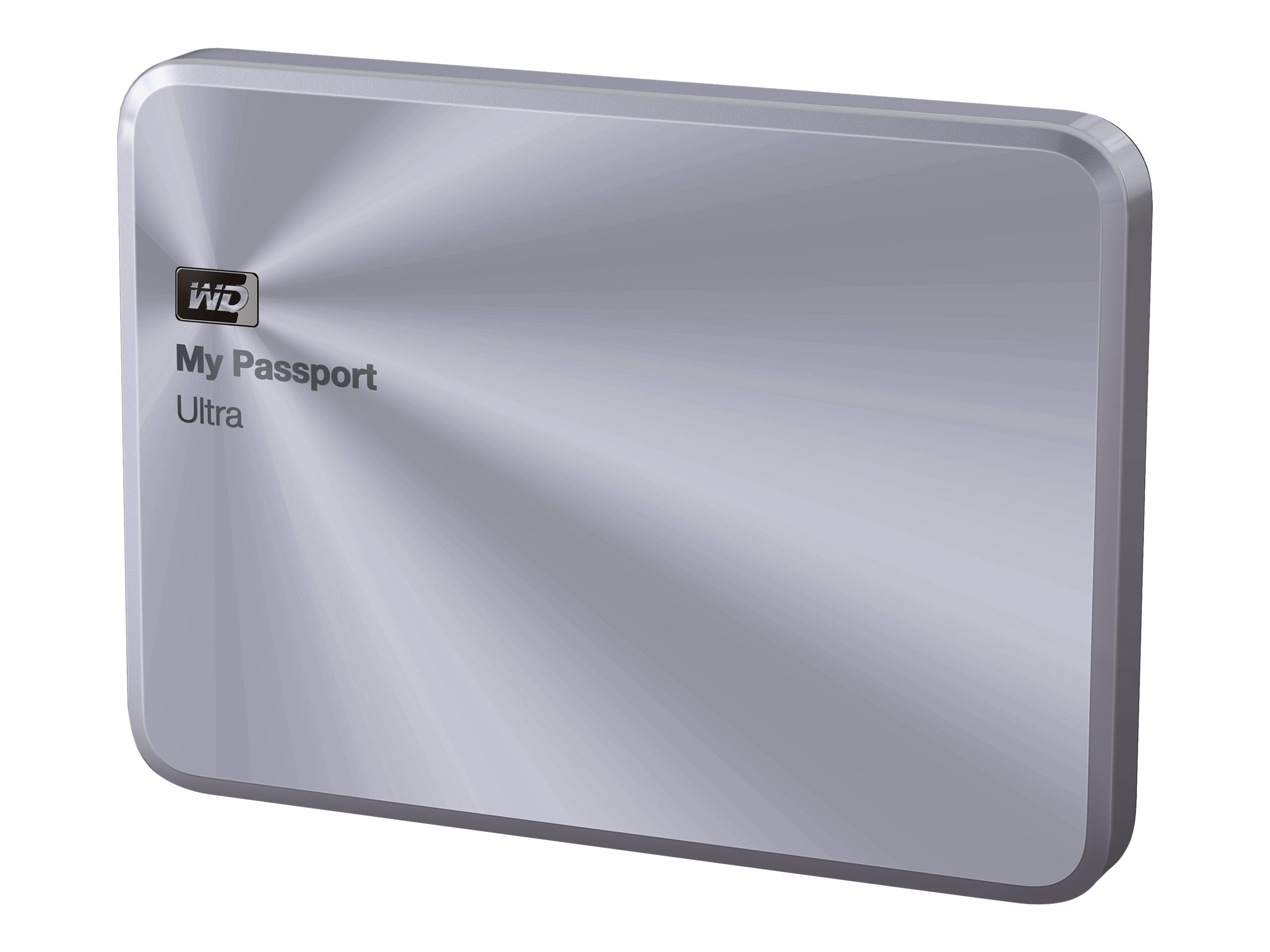 WD My Passport Ultra Metal Edition WDBEZW0020BSL - Hard drive - encrypted - 2 TB - external (portable) - USB 3.0 - silver