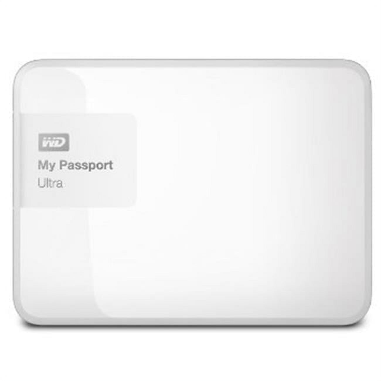 WD My Passport Ultra WDBGPU0010BWT-NESN 1 TB Portable Hard Drive, External, Brilliant White - image 1 of 5
