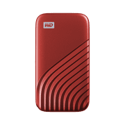 WD 500GB My Passport SSD, Portable External Solid State Drive, Red - WDBAGF5000ARD-WESN