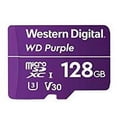 thumbnail image 1 of WD Purple WDD128G1P0A - Flash memory card - 128 GB - Video Class V30 / UHS-I U3 - microSDXC - purple, 1 of 2