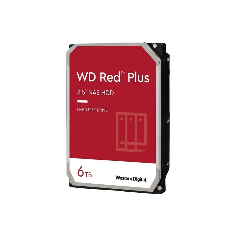 WD Red Plus WD60EFPX 6TB 5400 RPM 256MB Cache SATA 6.0Gb/s 3.5 Hard Drives  