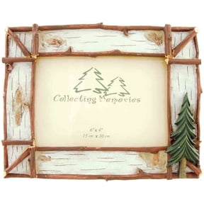 WD Rustic Twig & Birch w/Pine Tree Photo Frame 6x4, Horizontal