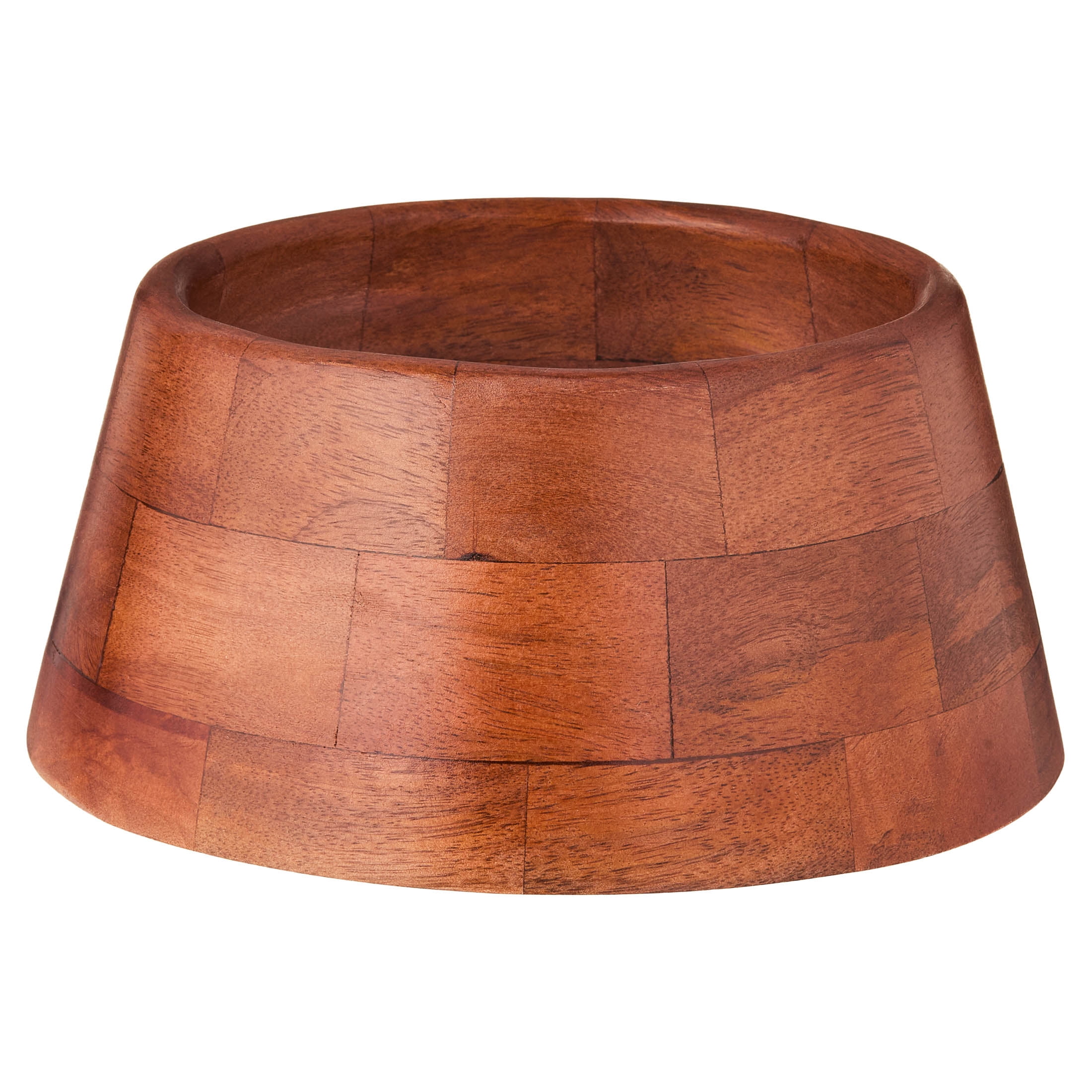 Wood Mini Christmas Tree Collar, Dark Natural Finish, 9", by Holiday Time