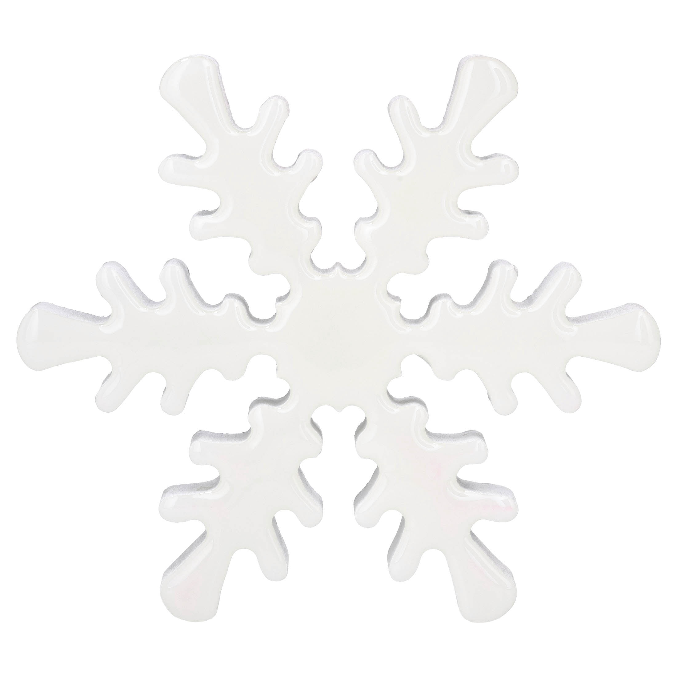 Small Wood Snowflake Christmas Decoration, White, 6", by Holiday Time