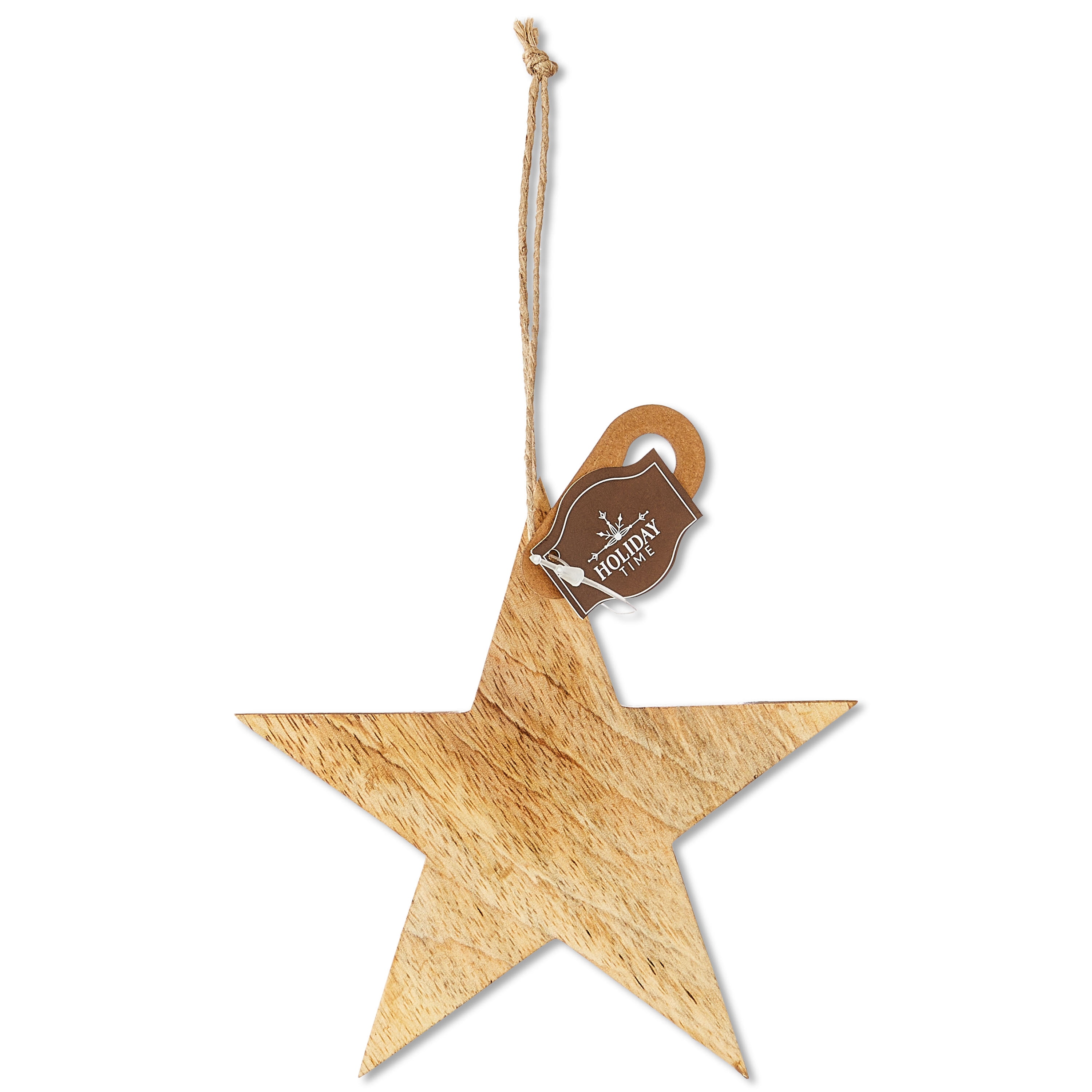 Natural Wood Star Christmas Ornament, 5", by Holiday Time