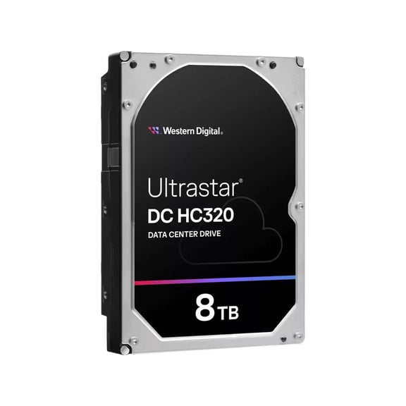 WD Ultrastar DC HC320 HUS728T8TALE6L4 8TB Hard Drive - 3.5" Internal - SATA (SATA/600) - Server Device Supported - 7200rpm - 512e Format