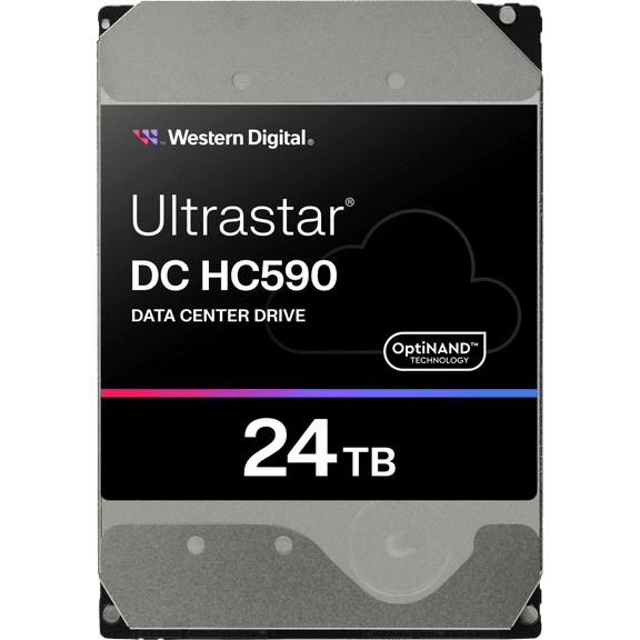 WD WUH722624ALE6L4 0F65684 Ultrastar DC HC590 CMR HDD 3.5" 24TB SATA SE 7200RPM Internal Hard Drive