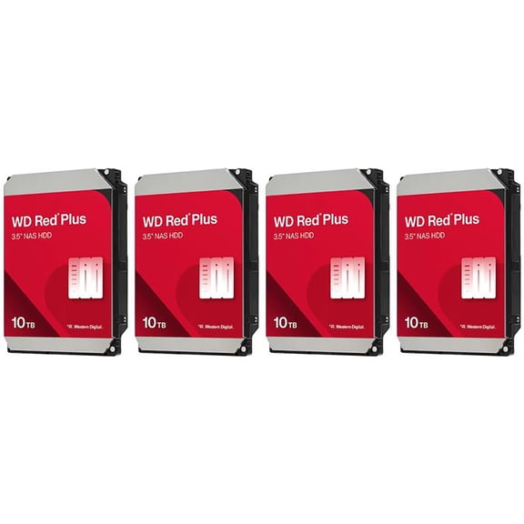 WD RED PLUS 10TB 512MB CACHE 4-PK