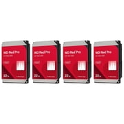 WD Red Pro 22TB 3.5" SATA III Internal NAS Hard Drive, 4-Pack