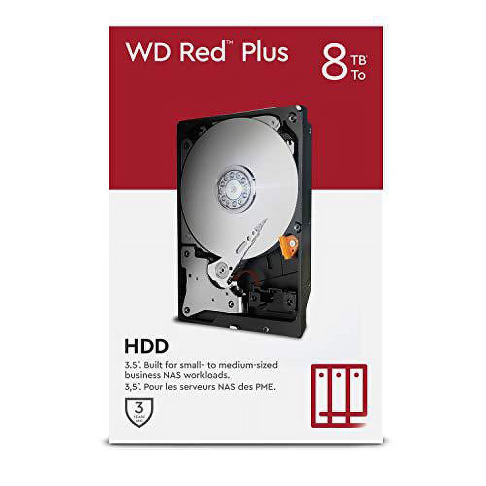 WD WDBAVV0080HNC-WRSN 8 TB Hard Drive, 3.5" Internal, SATA (SATA/600), Red - image 1 of 2