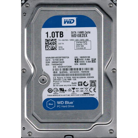 WD10EZEX-75WN4A0 DCM: HBRNHT2AEB WCC6Y Western Digital 1TB