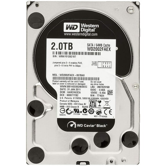 WD2002FAEX-007BA0 Western Digital DCM: HANCHV2AAB 2TB