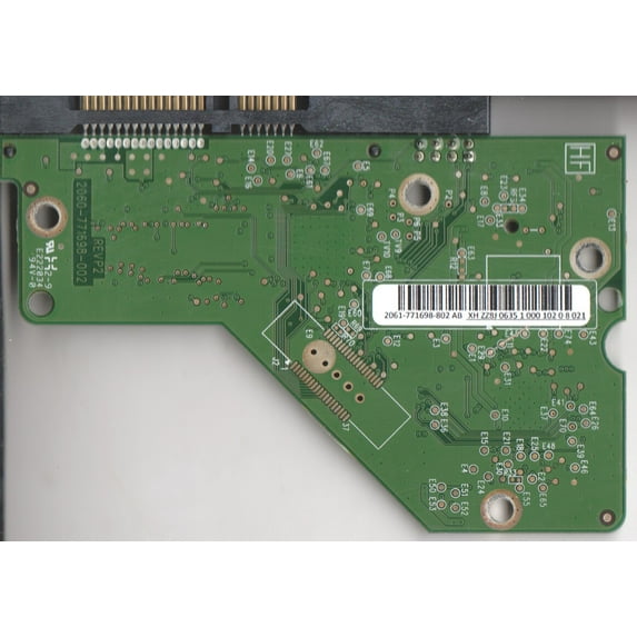 WD20EARX-00PASB0, 2061-771698-802 AB, REV P2, WD SATA 3.5 PCB