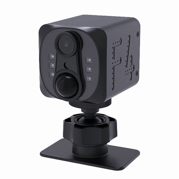 WD22 4MP Wireless Security Camera PIR Alarm Two-Way Audio Night Vision Mini WiFi Cameras Surveillance Cam 90D Standby,1 x WD22 wireless camera 1 x charging cable,Black